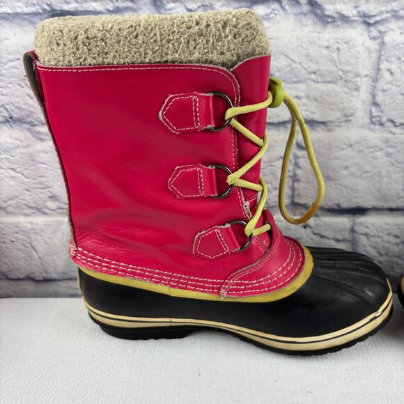 Sorel Girls Youth 5 Carnival Carnival Pink Yoot Pac Insulated Winter Snow Boots - Picture 10 of 12